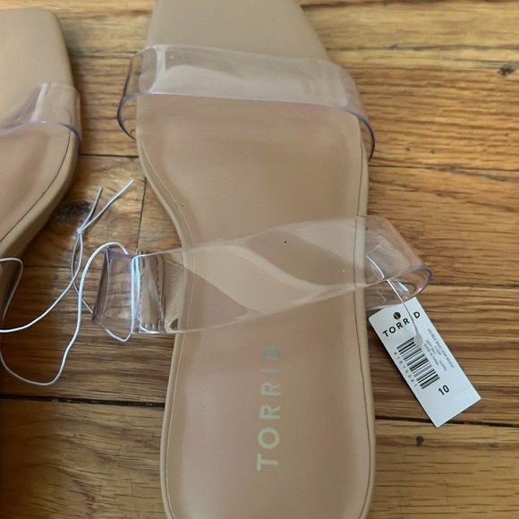 NWT TORRID THIN DOUBLE BAND WEDGE SANDAL WW - Picture 6 of 9